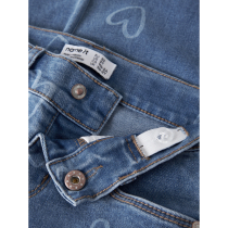 NAME IT Wide Jeans Rose Medium Blue Denim Heart